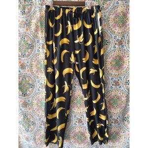Men's Feifeiyu Allover Fruit Banana Pajama Pants Size LARGE